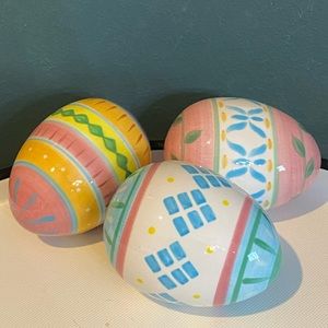 Set of 3 Ceramic Easter Eggs